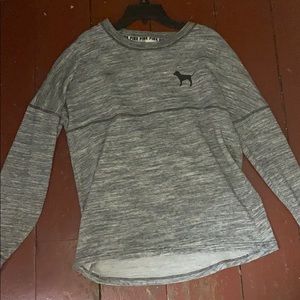 VS Pink Heather Gray Long Sleeved Shirt